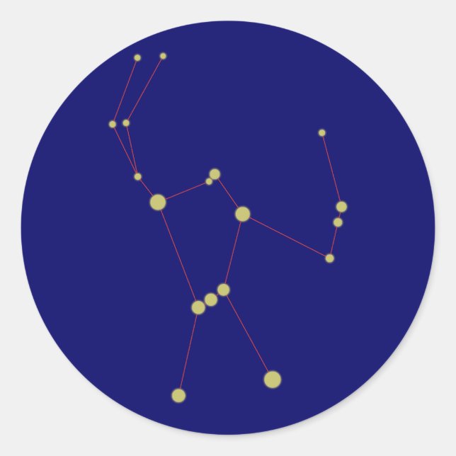 Sternbild Orion constellation Runder Aufkleber (Vorderseite)