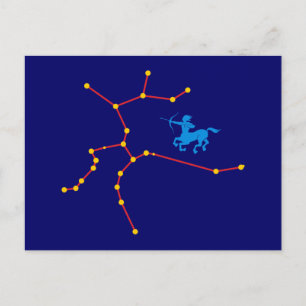 Sternbild Schütze constellus Sagittarius Postkarte