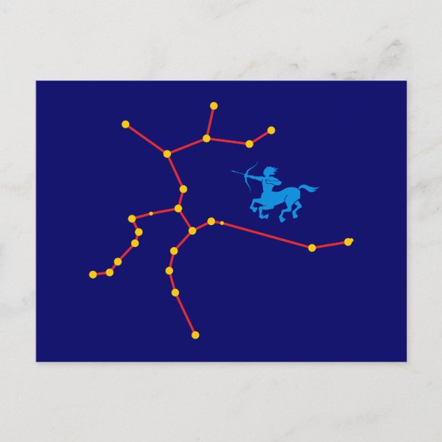 Sternbild Schütze constellus Sagittarius Postkarte (Vorderseite)