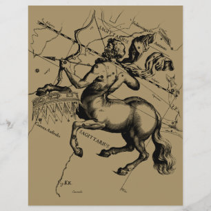 Sternbild Schütze Hevelius 1690 Stich Flyer
