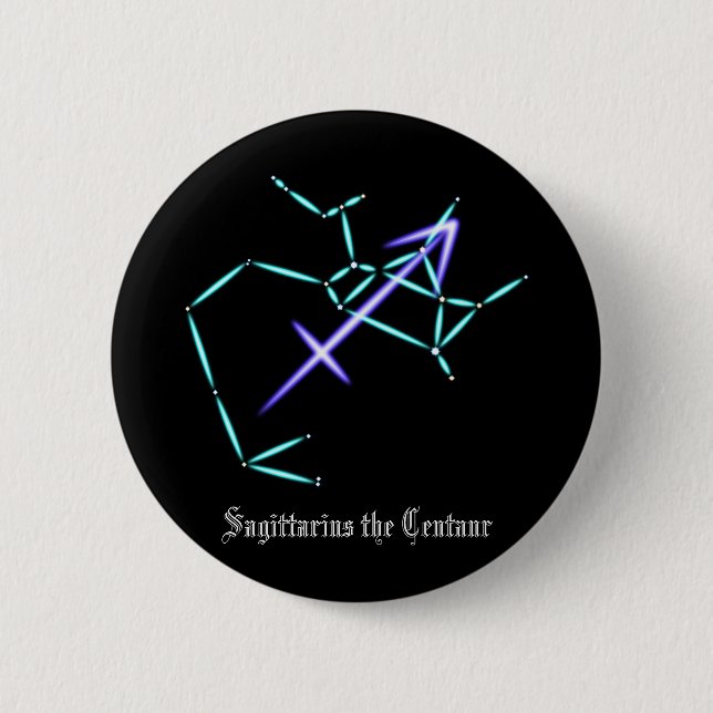 Sternbild Schütze Knopf Button (Vorderseite)