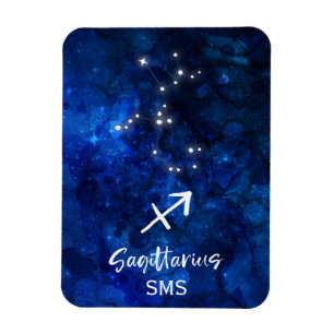 Sternbild Schütze Zodiakus Galaxie Monogramm Magnet