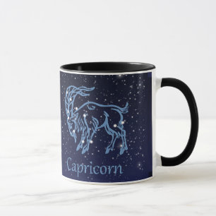 Sternbild Steinbock und Tierkreiszeichen mit Stern Tasse