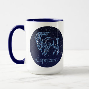 Sternbild Steinbock und Tierkreiszeichen mit Stern Tasse