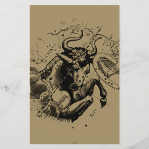Sternbild Stier Hevelius 1690 Gravur Flyer
