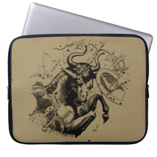 Sternbild Stier Karte Hevelius 1690 Laptopschutzhülle