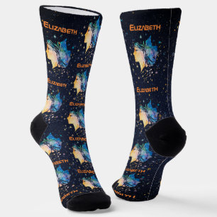 Sternbild Zwillinge Tierkreiszeichen Wasserfarbe S Socken