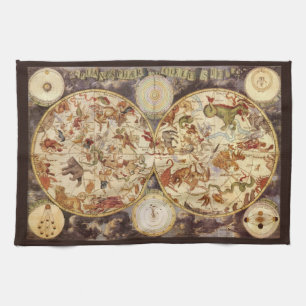 Sternbilder, alte Astronomie, Frederik de Wit Geschirrtuch