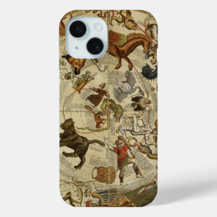 Sternbilder des nördlichen Himmels Vintage-Astrono iPhone 15 Hülle