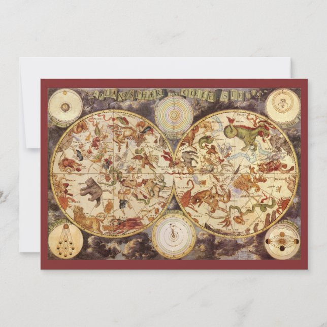 Sternbilder, Vintage Astronomie, Frederik de Wit (Vorderseite)