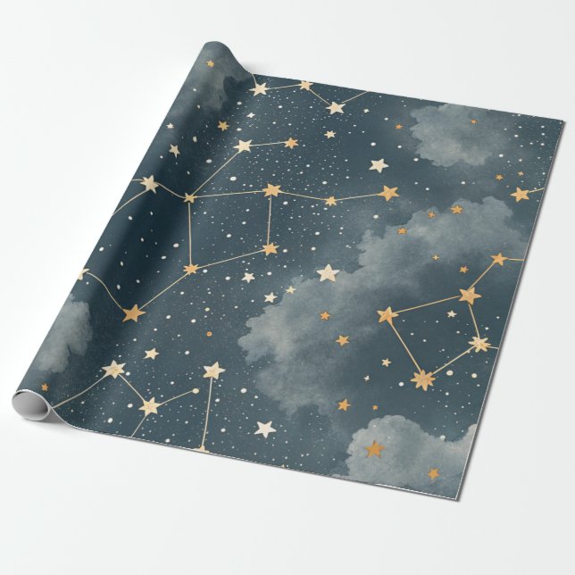 Sternbildmuster (4) geschenkpapier (Ungerollt)