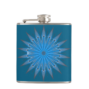 Sternblaue Flasche Flachmann