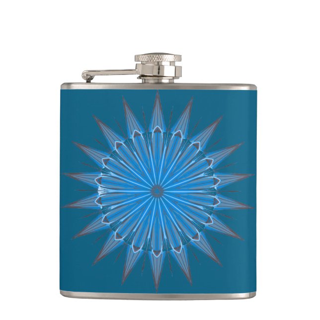 Sternblaue Flasche Flachmann (Vorderseite)