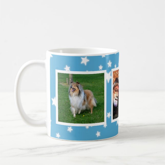 Sterne 3 Foto Kaffeetasse (Links)