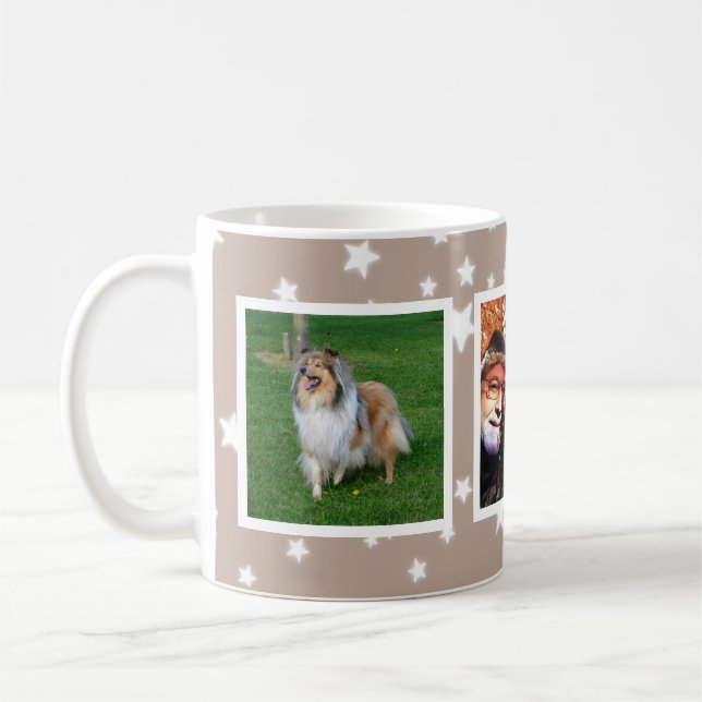 Sterne 3 Foto Kaffeetasse (Links)
