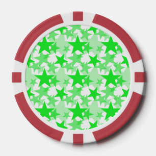 Sterne 3 Grün Pokerchips
