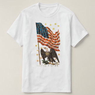 Sterne-Adler-Grafik der amerikanischen Flagge der T-Shirt