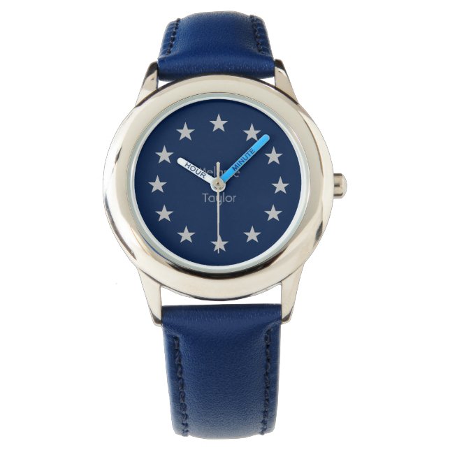 Sterne auf blau armbanduhr (Vorderseite)