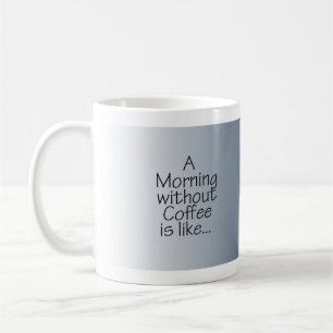 Sterne auf blauem Morgen ohne Kaffee Kaffeetasse