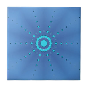 Sterne auf Blue #1 Fliese