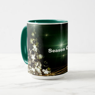 Sterne auf der Weihnachtsbaum-Night Sky Combo-Tass Tasse