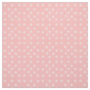 Sterne auf rosa Monogram oder Name Custom Fabric Stoff