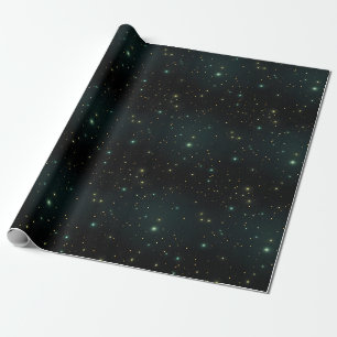 Sterne auf Schwarz Geschenkpapier