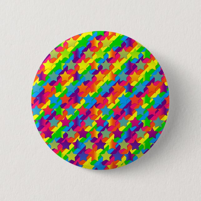 Sterne auf Streifen Button (Vorderseite)