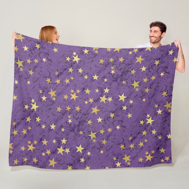 Sterne auf verschiedenfarbigen Fleece-Decken Fleecedecke (Beispiel)
