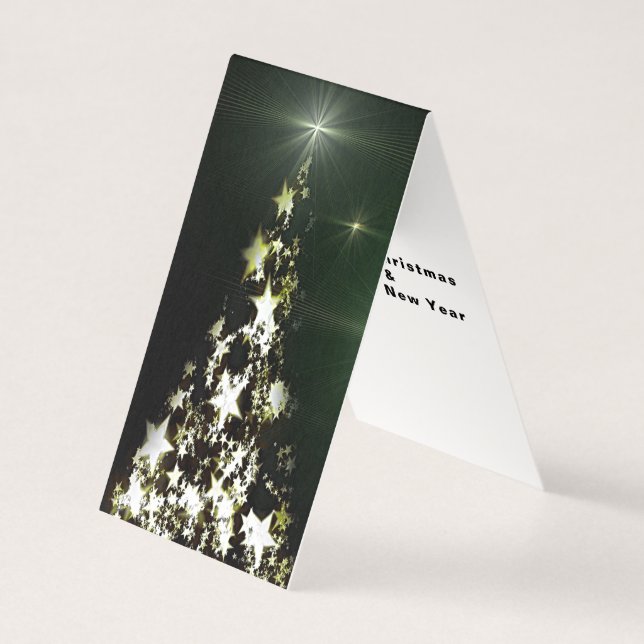 Sterne auf Weihnachts-Tree-Nacht-Himmel geklappte  (Vorderseite)