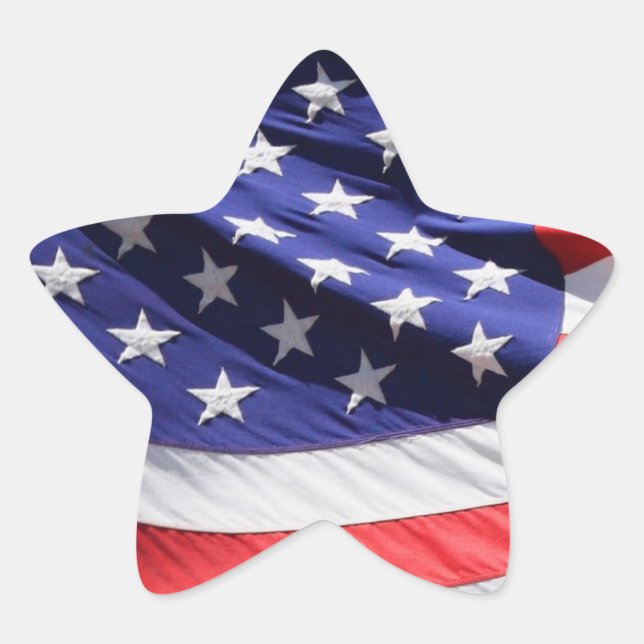 Sterne-Aufkleber in der amerikanischen Flagge Stern-Aufkleber (Vorderseite)
