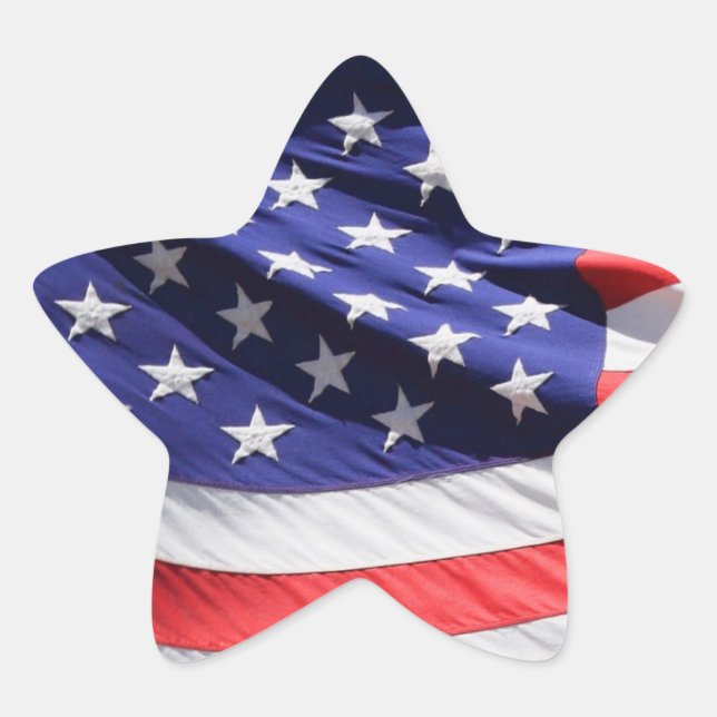 Sterne-Aufkleber in der amerikanischen Flagge Stern-Aufkleber (Vorderseite)