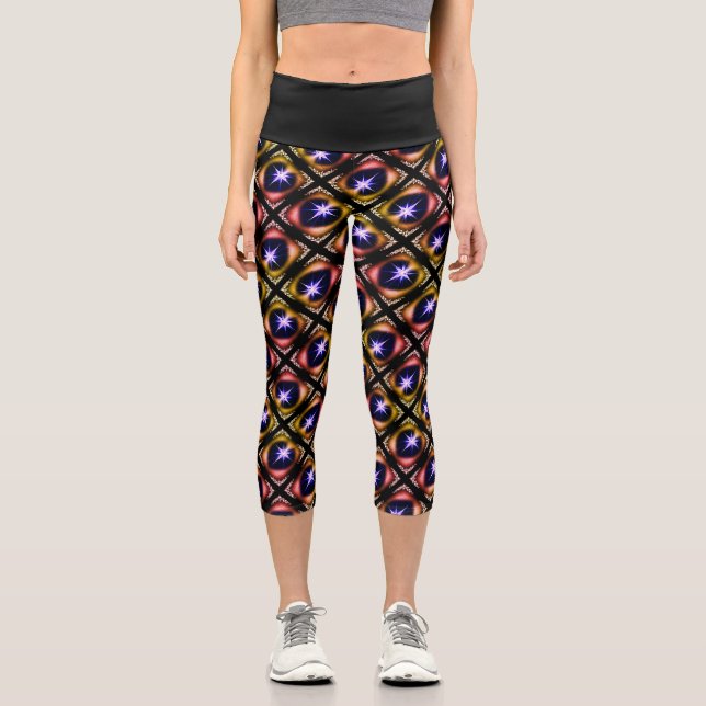 Sterne Capri Leggings (Vorderseite)