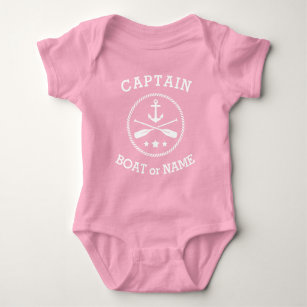 Sterne des Hauptmanns oder des Bootes Name Nautica Baby Strampler