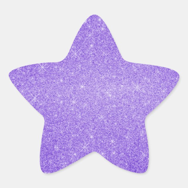 Sterne des lila Glitzer Stern-Aufkleber (Vorderseite)