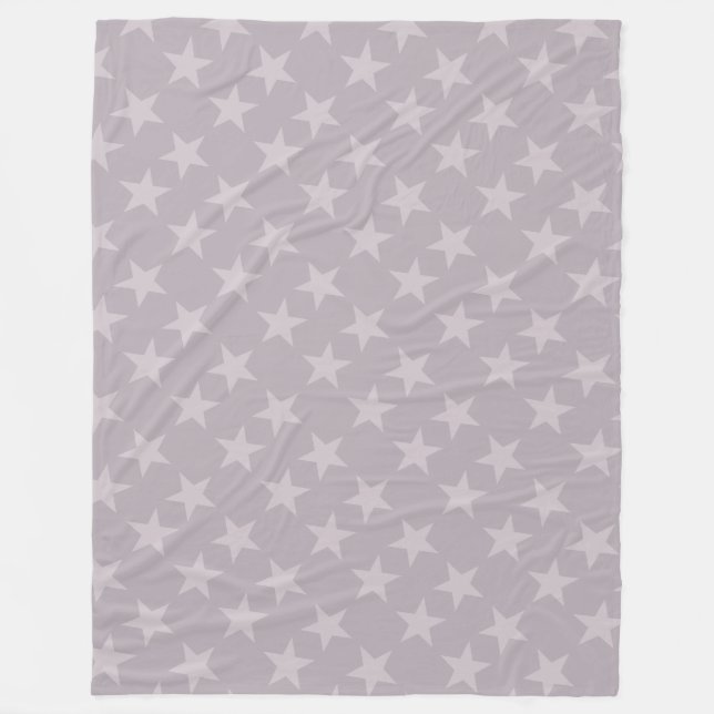 Sterne Elegante Lila Farbe Kreativ Moderne Hübsche Fleecedecke (Vorderseite)