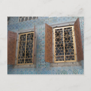 Sterne Fenster Postkarte