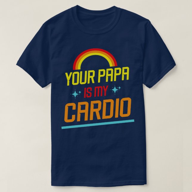 Sterne Herz Regenbogen Ihr Papa ist mein Dio Opa F T-Shirt (Design vorne)