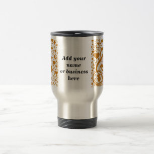 Sterne, Hörgeräte und Musiknoten,Gold_ Reisebecher