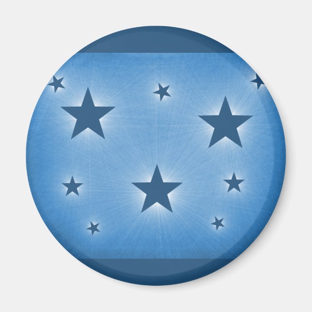 Sterne im Night Sky Magnet, blau Magnet (Vorne)