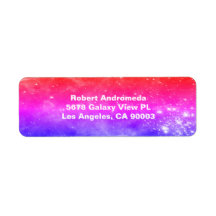 Sterne im Tarantula-Nebula Pink Lila Blue Address