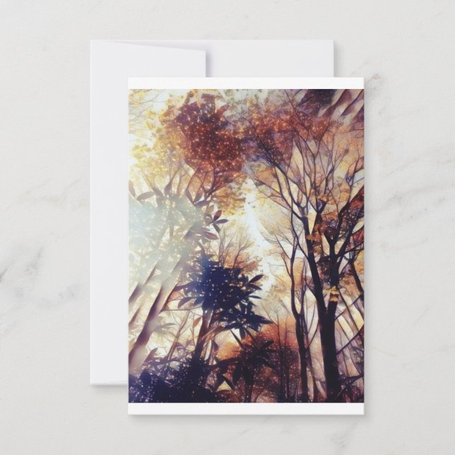 Sterne im Wald Einladung (Vorderseite)