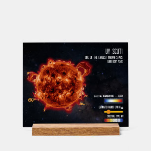 Sterne im Weltraum Astronomie Größter Stern Wissen Acrylschild