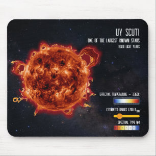 Sterne im Weltraum Astronomie Größter Stern Wissen Mousepad