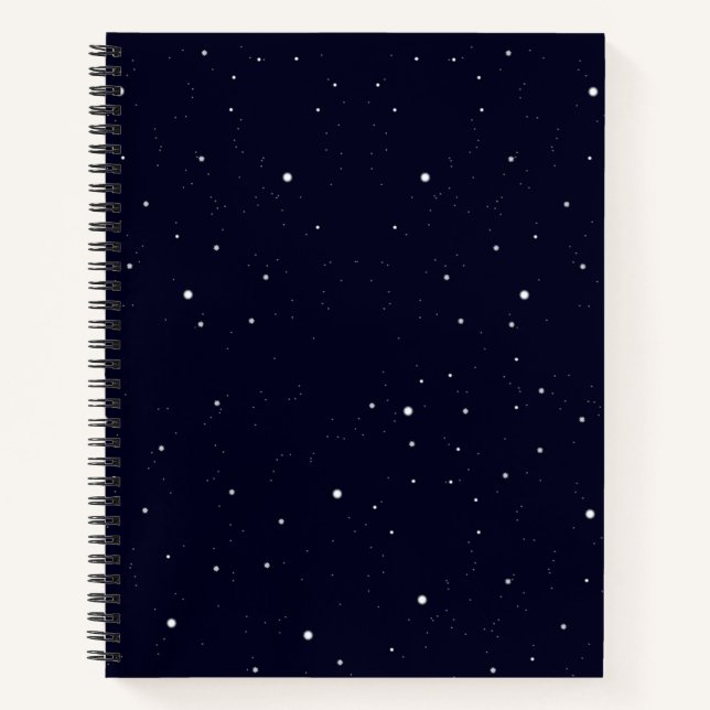 Sterne in der Nacht Notizbuch (Vorderseite)