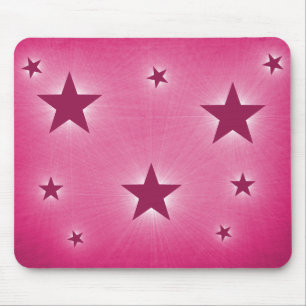 Sterne in der Night Sky Mousepad, Magenta Mousepad