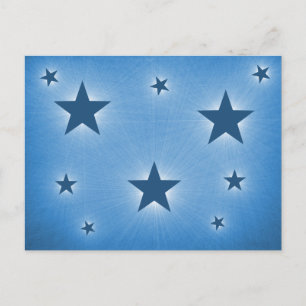 Sterne in der Night Sky Postcard, blau Postkarte