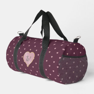 Sterne in Herzen auf Portwein Duffle Bag