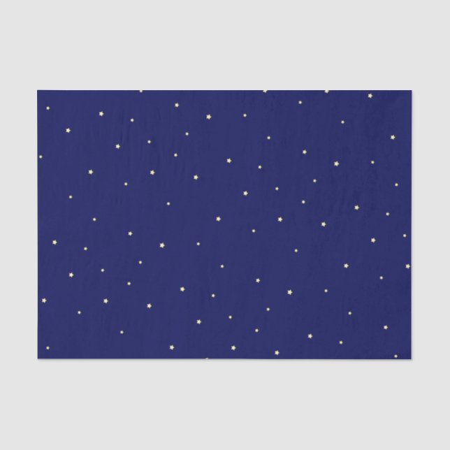 Sterne in Mitternacht blauer Himmel fantasievoll Seidenpapier (Vorderseite)