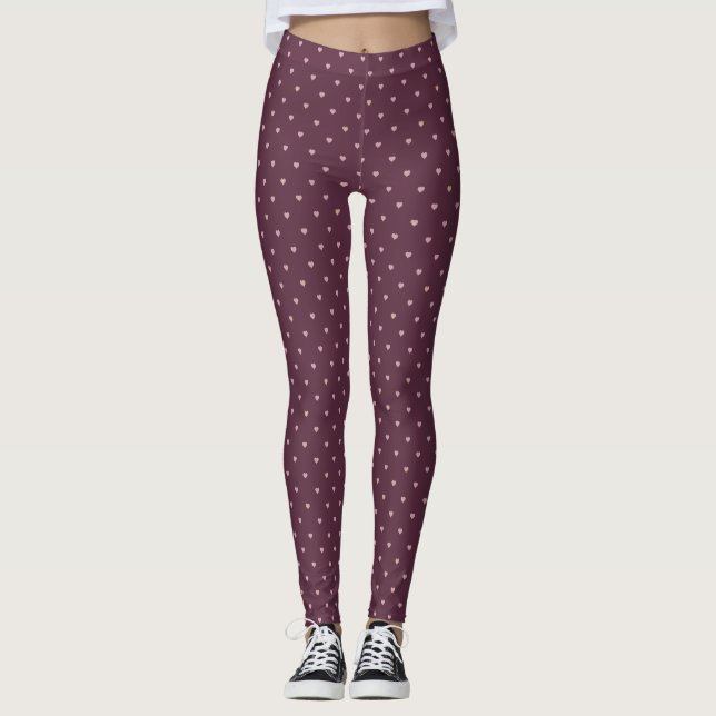Sterne innerhalb der Herzen auf Leggings (Vorderseite)